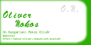 oliver mokos business card